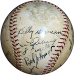 1939 All Star Game Multi-Signed OAL (Harridge) Ball with (23) Signatures Featuring Gehrig, DiMaggio, Foxx, Ott Etc. 