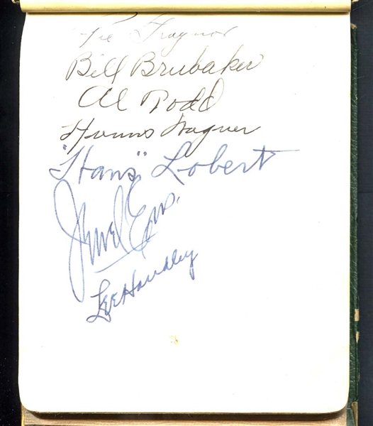 Amazing Lolly Hopkins Autograph Book Featuring Wagner, Traynor, Cy Young, Hartnett, Ott, Klem, Paul Waner, Etc.