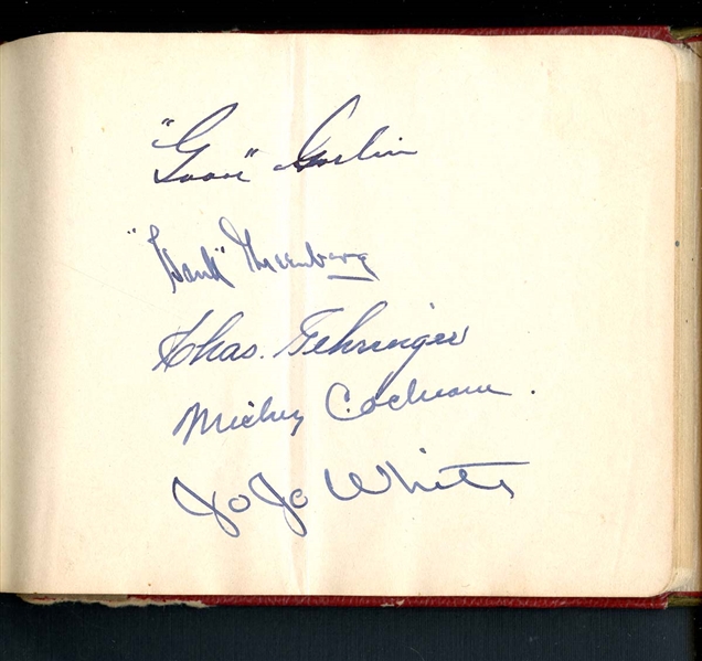 Lolly Hopkins Autograph Book Featuring Yawkey, Berg, Frisch, Hornsby, Feller, Goslin, Greenberg, Cochrane, DiMaggio, Williams, Etc