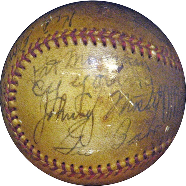 Star and Hall of Fame Multi-Signed Baseball Featuring Cy Young and Rogers Hornsby