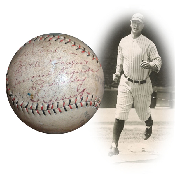 Lou Gehrig Single-Signed and Inscribed Baseball