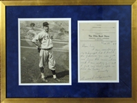 Grover Cleveland Alexander Signed Handwritten Letter and Type I Original Photograph