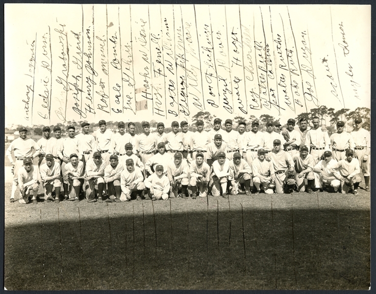 1927 New York Yankee Team Type I Photograph From Spring Training