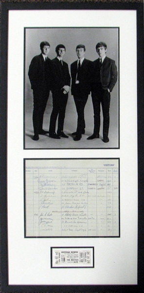 Incredible 1963 The Beatles Signed Hotel Register with All Four Members