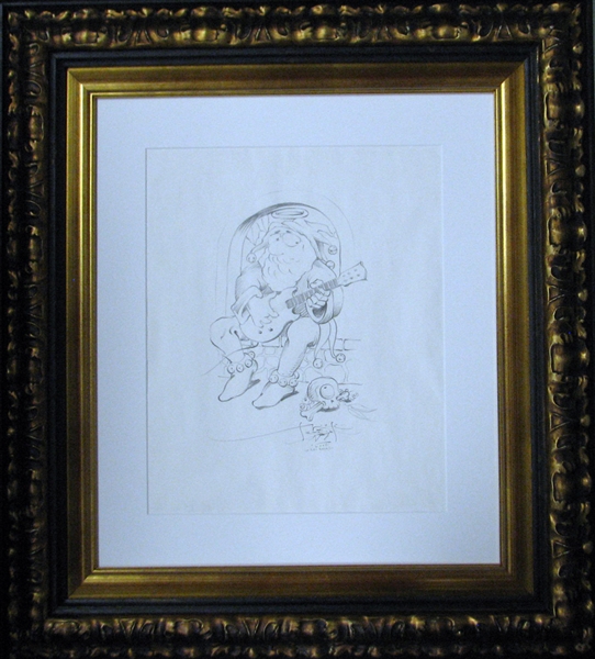 Jerry Garcia Jester Original Pencil Drawing by Stanley Mouse 