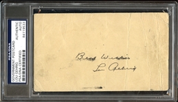 Lou Gehrig Signed 1938 GPC JSA and PSA/DNA