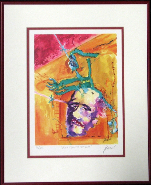 Jerry Garcia Signed "Poet Reflects the War" Offset Lithography 26/500 (J. Garcia 1991)