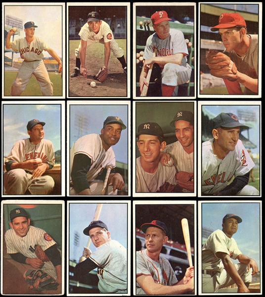 1953 Bowman Color Baseball Near Complete Set (145/160)