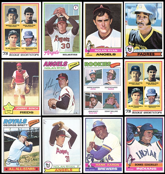 1976-79 Topps Run of (6) Baseball Sets Plus Extras