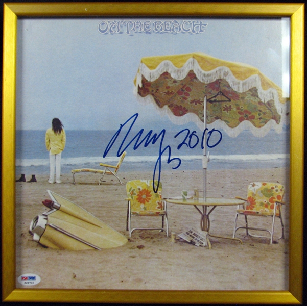Neil Young Signed "On the Beach" Album Cover PSA/DNA