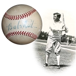 Outstanding Babe Ruth Single-Signed OAL (Harridge) Ball 
