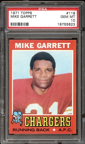 1971 Topps #119 Mike Garrett PSA 10 GEM MINT