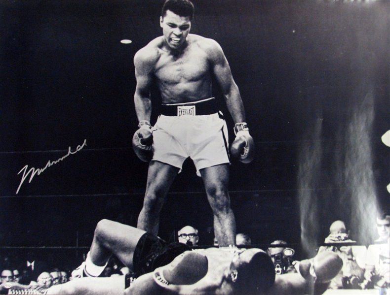 Muhammad Ali Signed Supersized 40" x 30" Photo Over Sonny Liston JSA