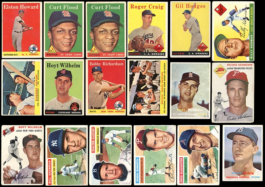 1954-58 Topps Shoebox Collection of Approximately 550 Cards