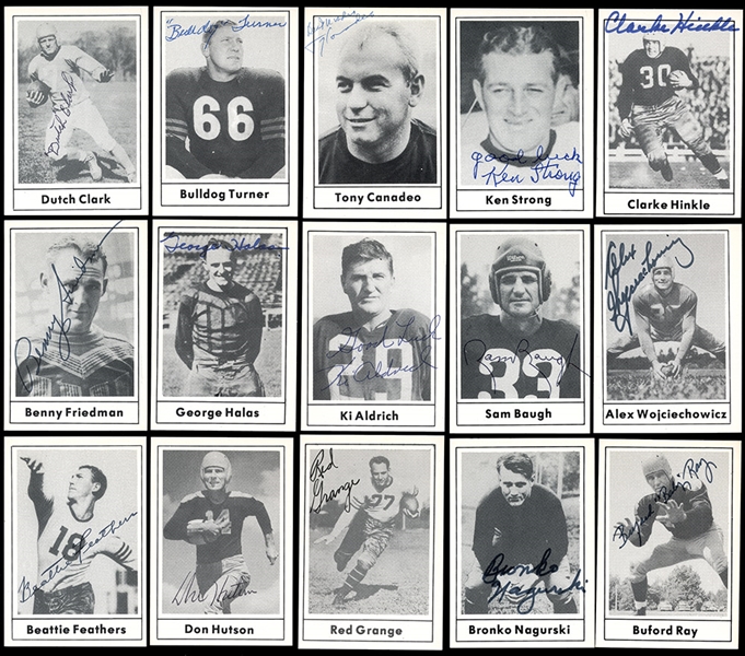 1977 Touchdown Club Football Signed Near Complete Set (49/50)