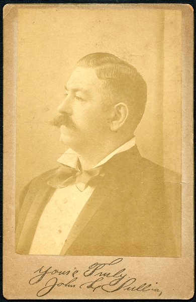 Outstanding 1895 John L. Sullivan Cabinet Card