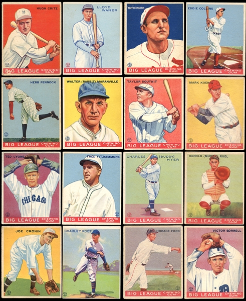 1933 Goudey Partial Set (100/240) Includes Hall of Famers