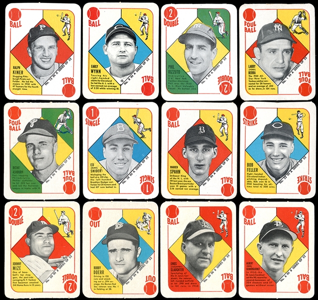 1951 Topps Red and Blue Back Extremely High Grade Complete Sets