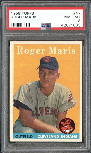 1958 Topps #47 Roger Maris PSA 8 NM/MT