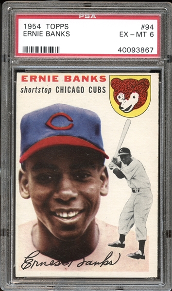 1954 Topps #94 Ernie Banks PSA 6 EX/MT