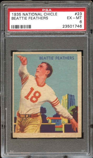 1935 National Chicle #23 Beattie Feathers PSA 6 EX/MT