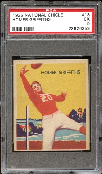 1935 National Chicle #13 Homer Griffiths PSA 5 EX