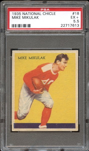 1935 National Chicle #18 Mike Mikulak PSA 5.5 EX+