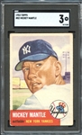 1953 Topps #82 Mickey Mantle SGC 3 VG