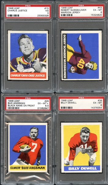 1948 Leaf Football Group of (11) All PSA Graded