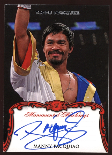 2011 Topps Marquee Monumental Markings Autographs Manny Pacquaio #MM-MP