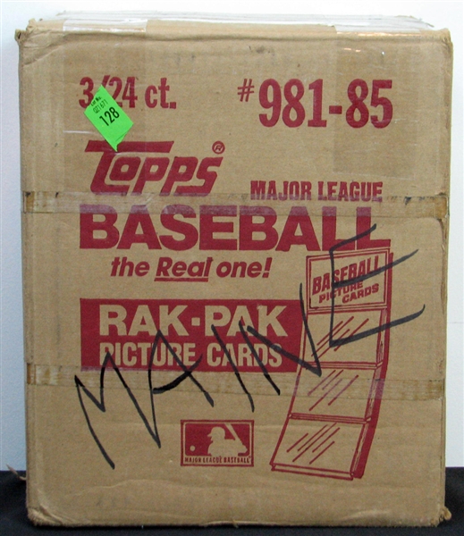 1985 Topps Baseball Unopened Rack Pack Case