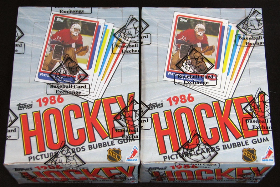 1986/87 Topps Hockey Unopened Wax Box Group of (2) BBCE