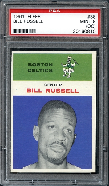 1961 Fleer #38 Bill Russell PSA 9(OC) MINT