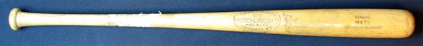 1960 Willie Mays Game-Used and Signed H&B Bat Used to Hit Career HR #272 Home Run Notation Added To Barrel PSA/DNA GU 9