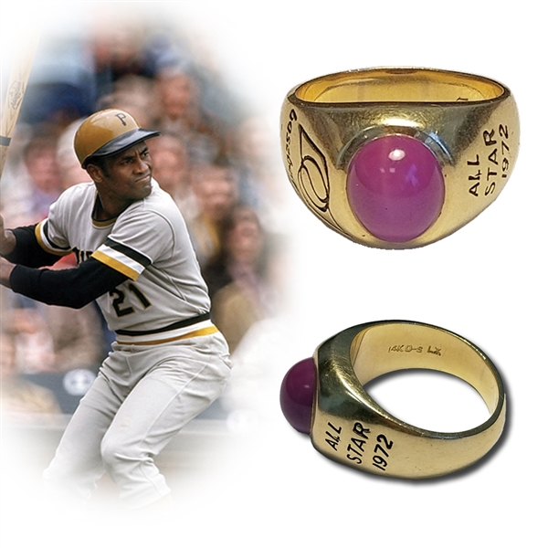Roberto Clementes 1972 MLB All Star Ring-The Last Ring of His Career-Fresh to the Hobby