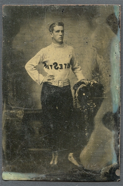 1860-70 Baseball Player Tintype Photo