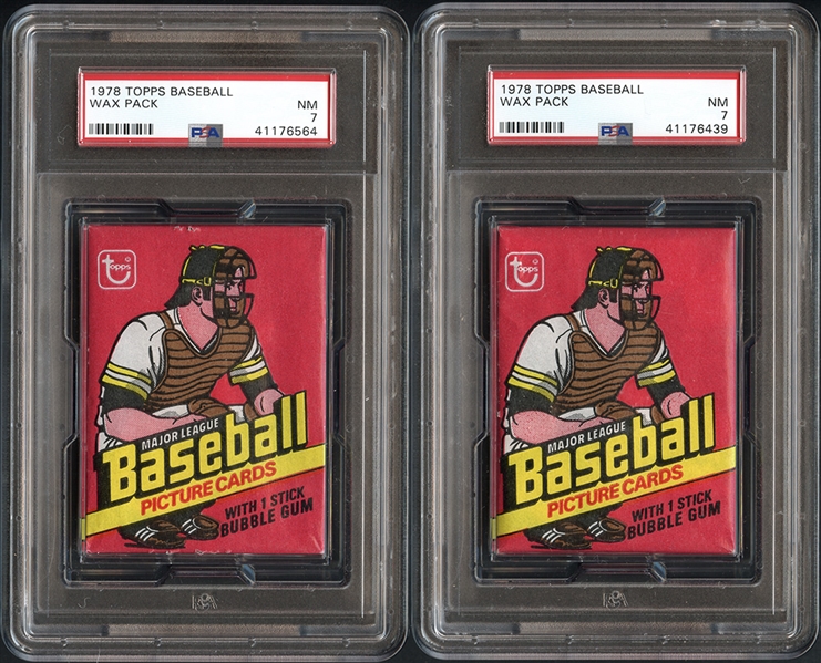 1978 Topps Baseball Unopened Wax Pack Group of (2)