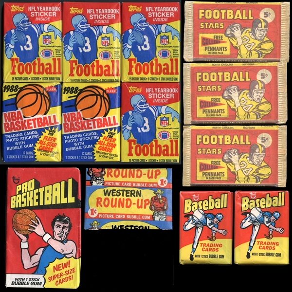 1950s - 80s Collection of Unopened Packs and Wrappers
