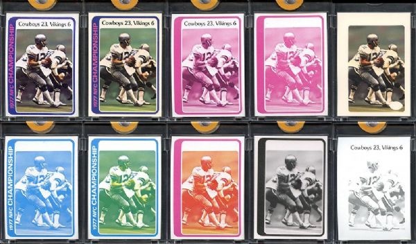 1978 Topps NFC Championship Proof Collection of 10 Cards From Topps Vault