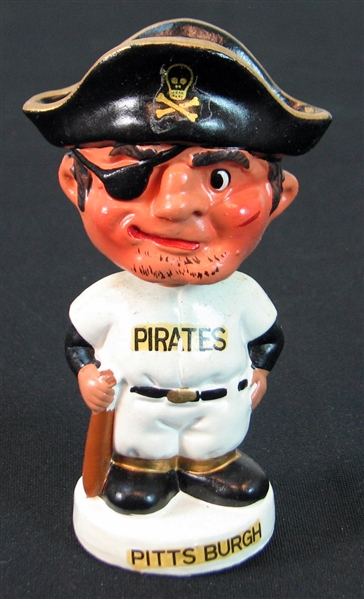 1961-62 Pittsburgh Pirates White Base Dashboard Mini Bobbing Head Doll 