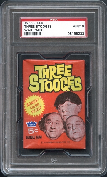 1966 Fleer Three Stooges Wax Pack PSA 9 MINT