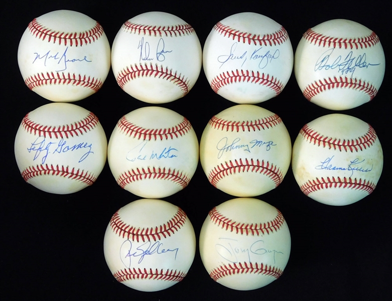 Star and HOF Single-Signed ONL and OAL Ball Group of (10)
