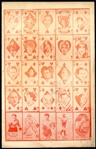 1928 W565 Uncut Sheet Featuring Lou Gehrig