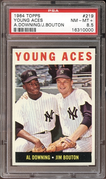 1964 Topps #219 Young Aces PSA 8.5 NM/MT+