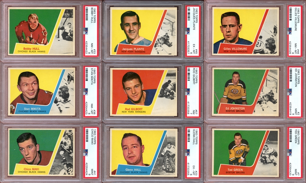 1963 Topps Hockey Complete Set with PSA Graded