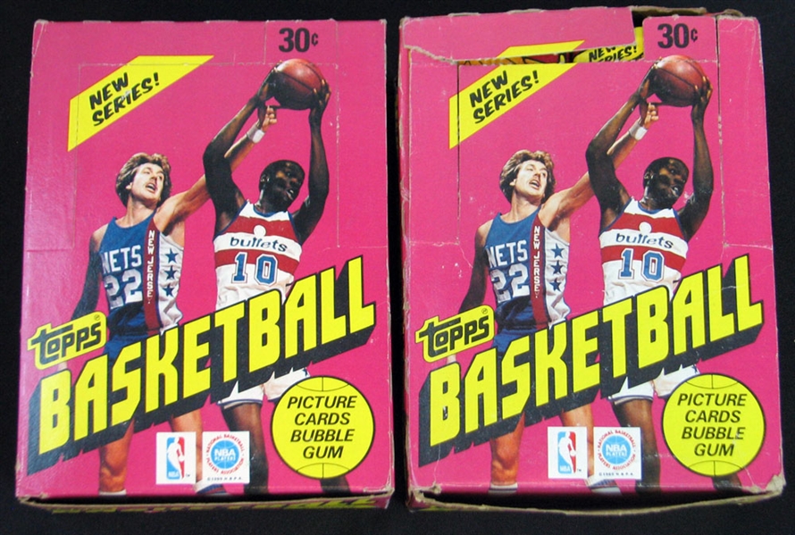 1981-82 Topps Basketball Unopened Wax Box Group of (2)