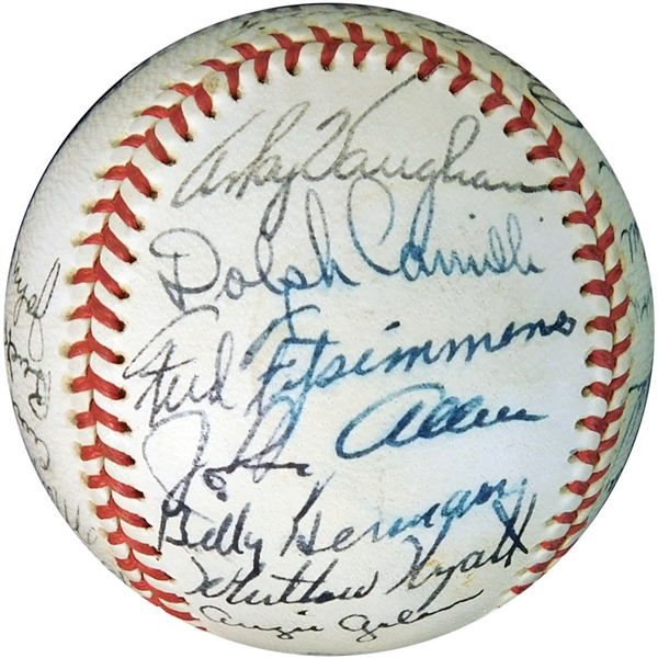1943 Brooklyn Dodgers Team-Signed Baseball with (28) Signatures