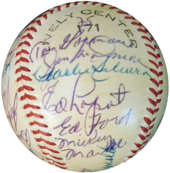1953 World Champion New York Yankees Team-Signed Baseball with (29) Signatures