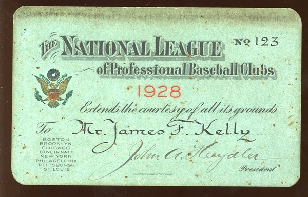 1928 MLB National League Parks Season Pass