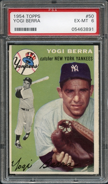 1954 Topps #50 Yogi Berra PSA 6 EX-MT